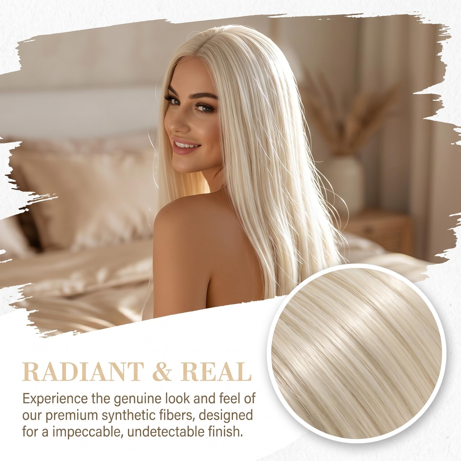 Long Platinum Blonde Wigs for Women 27inch Long Straight Side Part Lace Wig S…