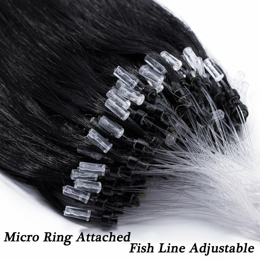 Loop Micro Ring Tip Remy Human Hair Extensions Invisible Micro Bead Link Hair US