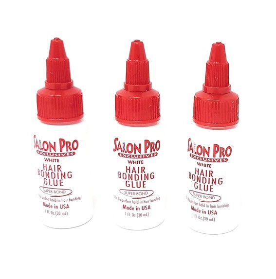 Salon Pro White Hair Bonding Glue [Super Bond] 1 Oz, (3 pcs)