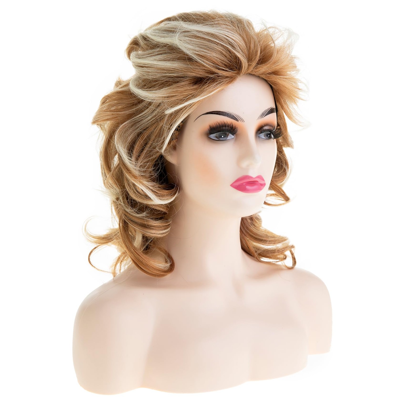 Long Wavy Fluffy Wigs for Women Synthetic Party Halloween Cosplay Wig,Mixed B…