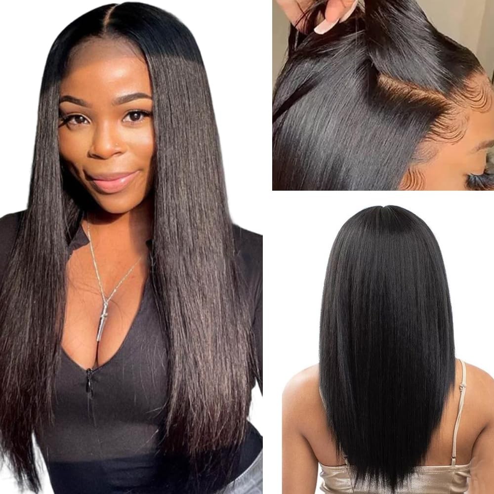 Qunali Lace Front Wigs Human Hair 13X4 Straight Lace Front Wigs Hd Transparent