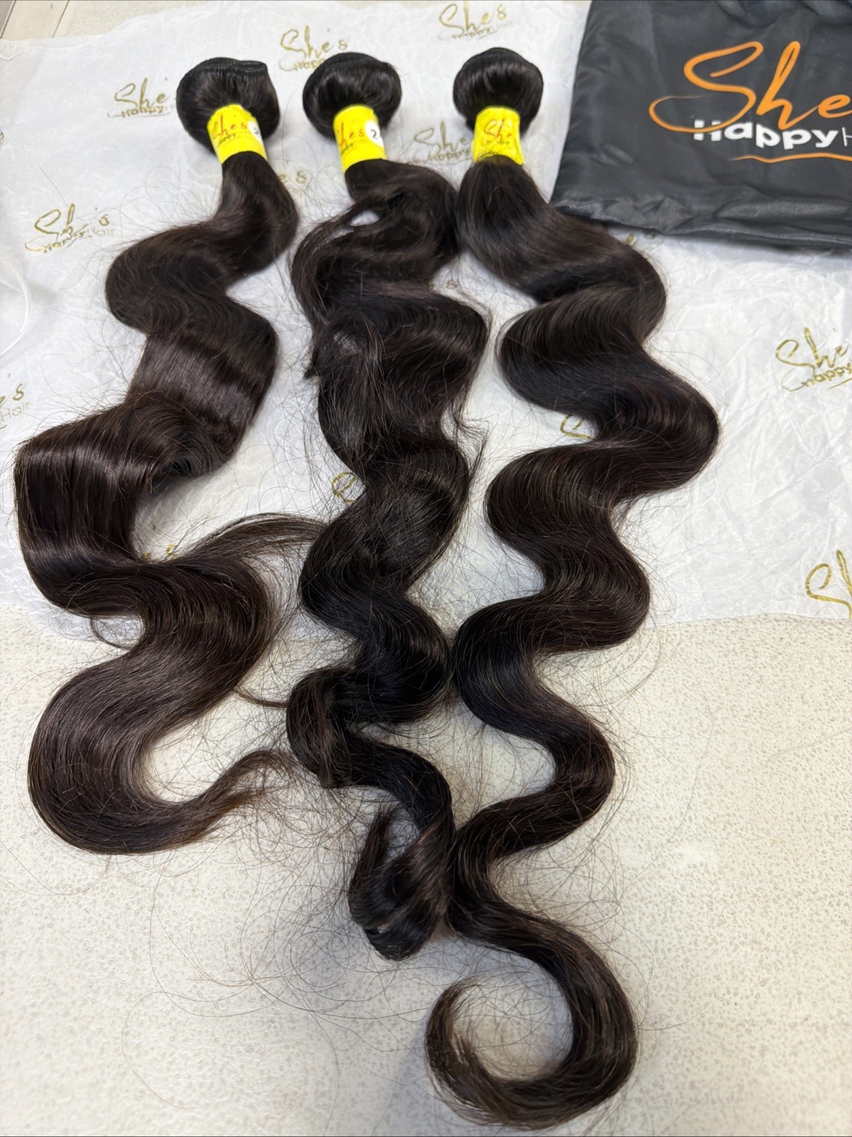 SHES HAPPY HAIR Brazillian Raw Human Bundles 22,24,26in