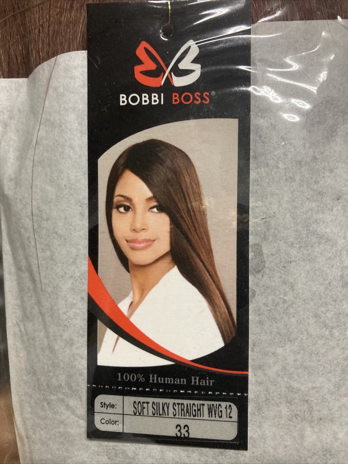 Bobbi Boss 100% Human Hair for Weaving Soft Silky Straight 12″ Color: 33