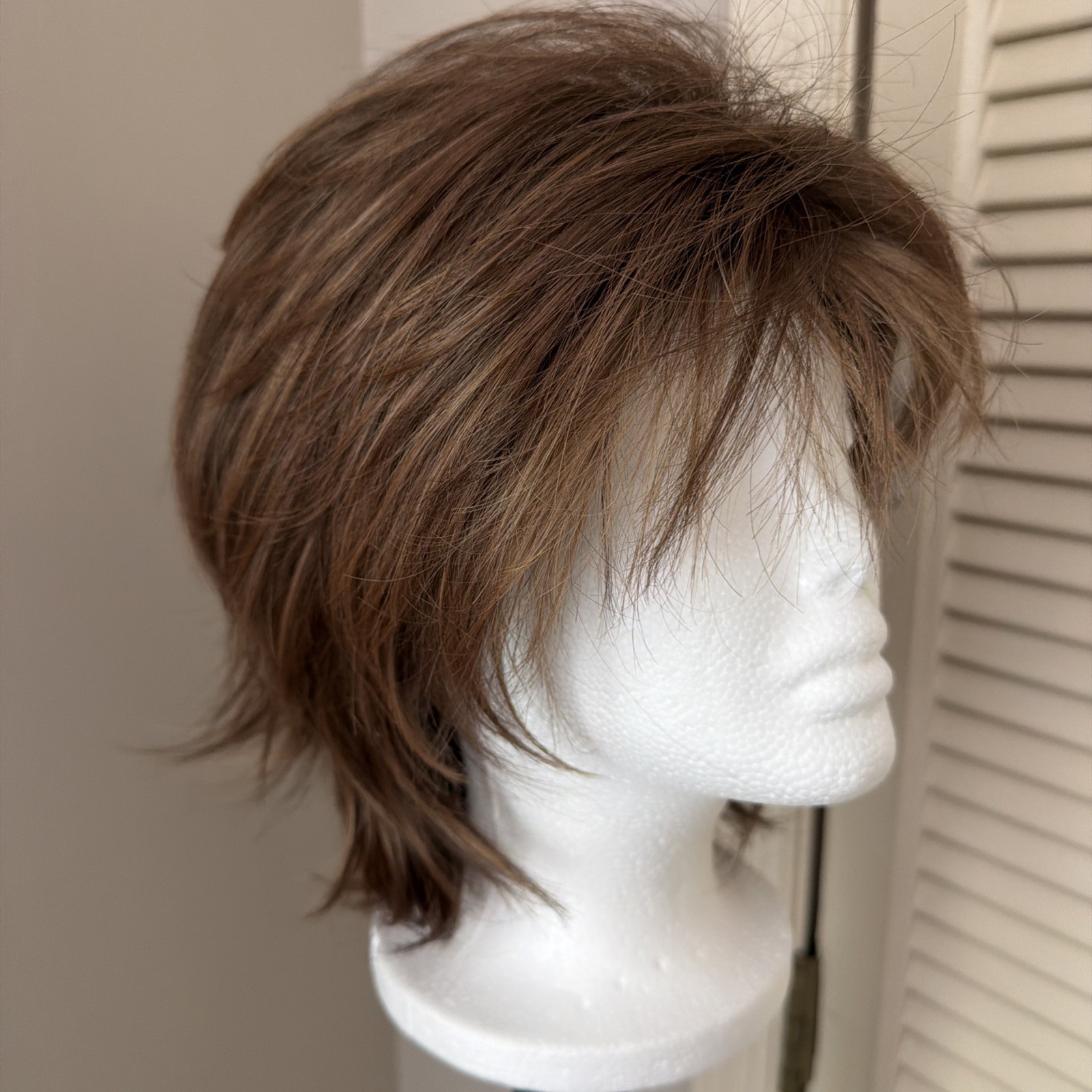 Noriko Sky Wig Large Cap Raisin Glaze W Highlights Lace Front Layered Straight