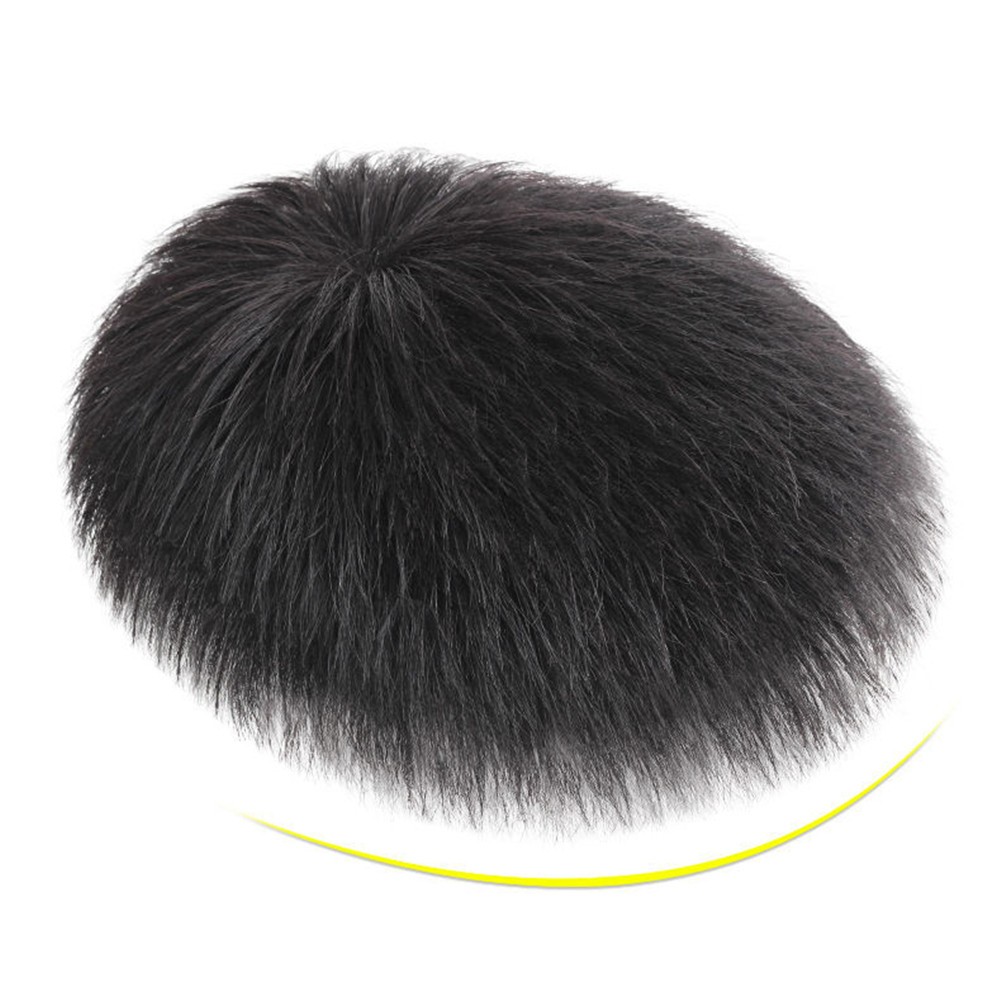 Men’s Short Toppers Hairpiece Real Human Hair Clip in Tape Hair Pieces Wig
