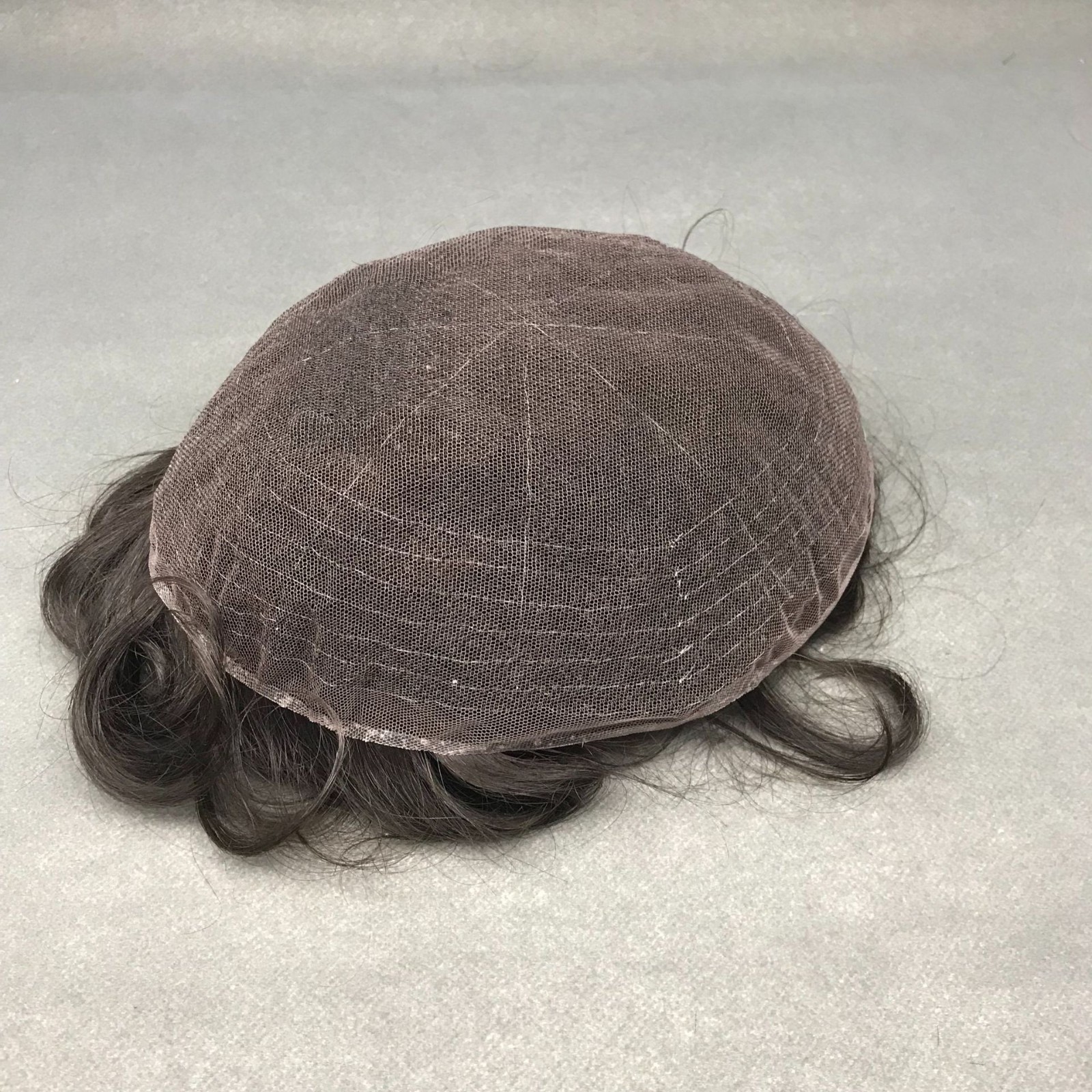Blonde Thin skin 10×8″ Base Size Human Hair Pieces Replacement System For Men