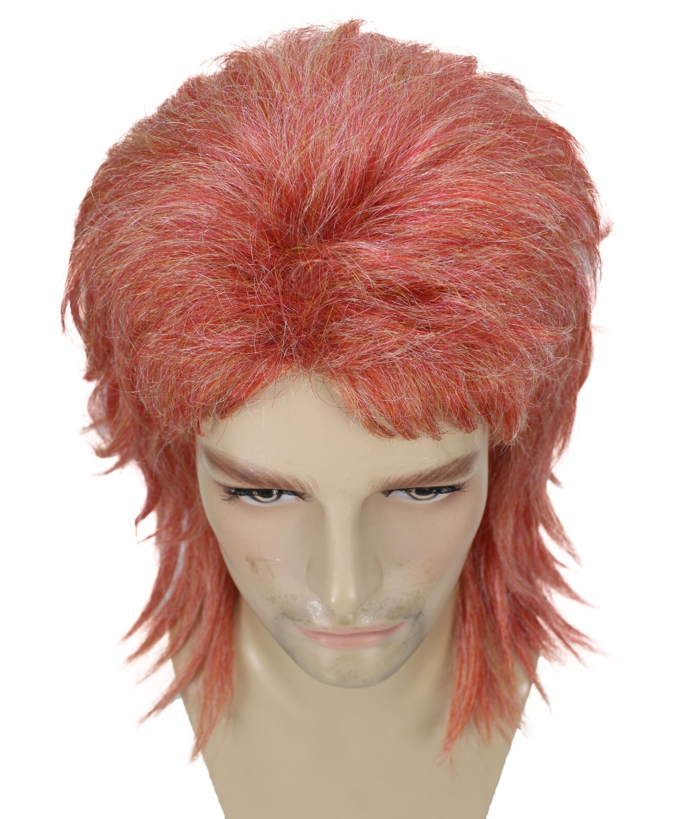 HPO Adult Men’s Pink Spiky Demon Hunter Anime Wig Breathable Capless Cap HM-1642