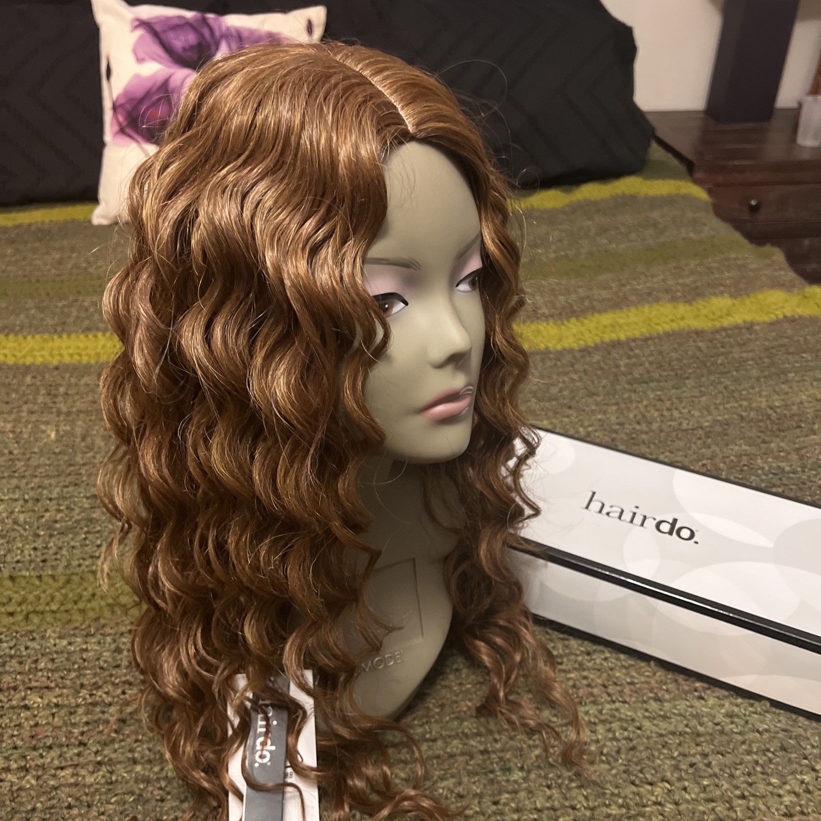 NWT Hairdo Curly Girlie Wig (Mono Part) Glazed Cinnamon R3025S+