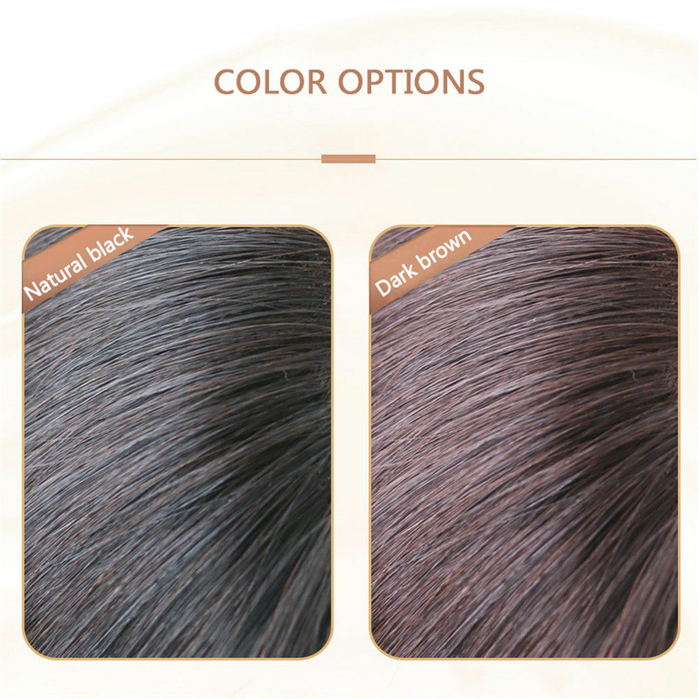 100% Real Human Hair Topper Toupee Clip Hairpiece Bangs Bob Top Straight Wig