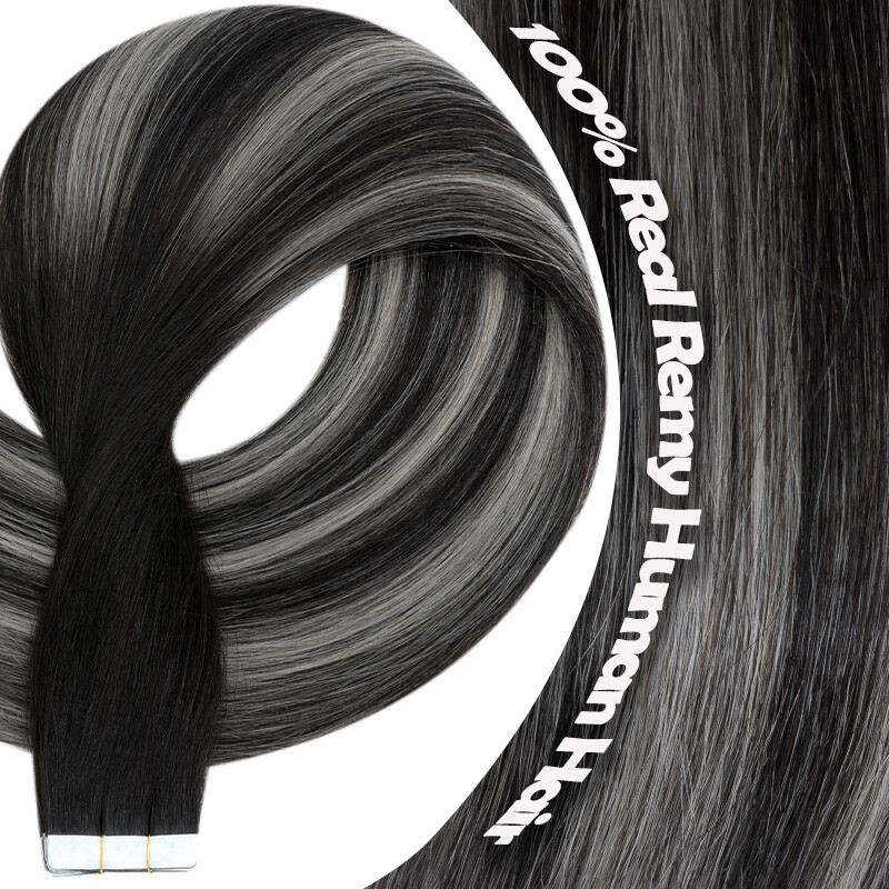 Thick Tape In Indian Remy Real Human Hair Extensions Skin Weft 40PCS Full Head