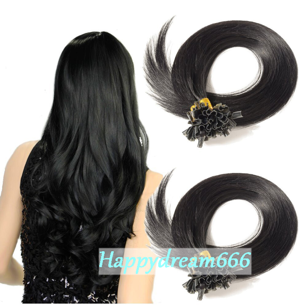 Keratin Bonded Fusion U Tip Human Hair Extensions Double Drawn Thick 1g/s 50-100