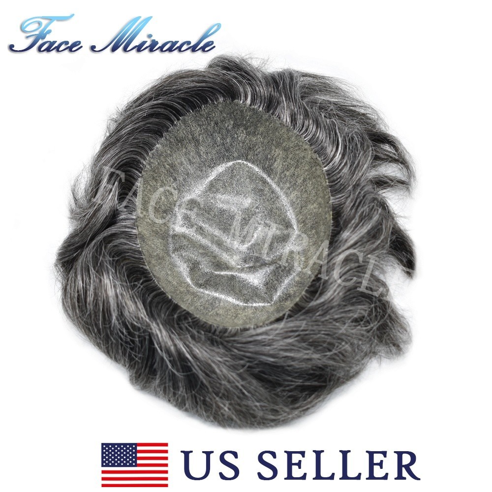 Men’s Hairpieces 0.1MM Thin Skin PU Toupee for Men Human Remy Hair Systems