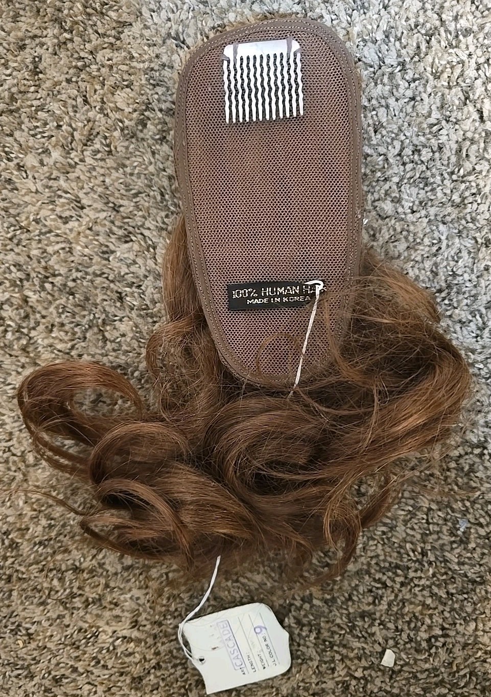 Art Cascade 100% Human Hair Clip-In Topper Hairpiece 12” Color #9 Made in Korea