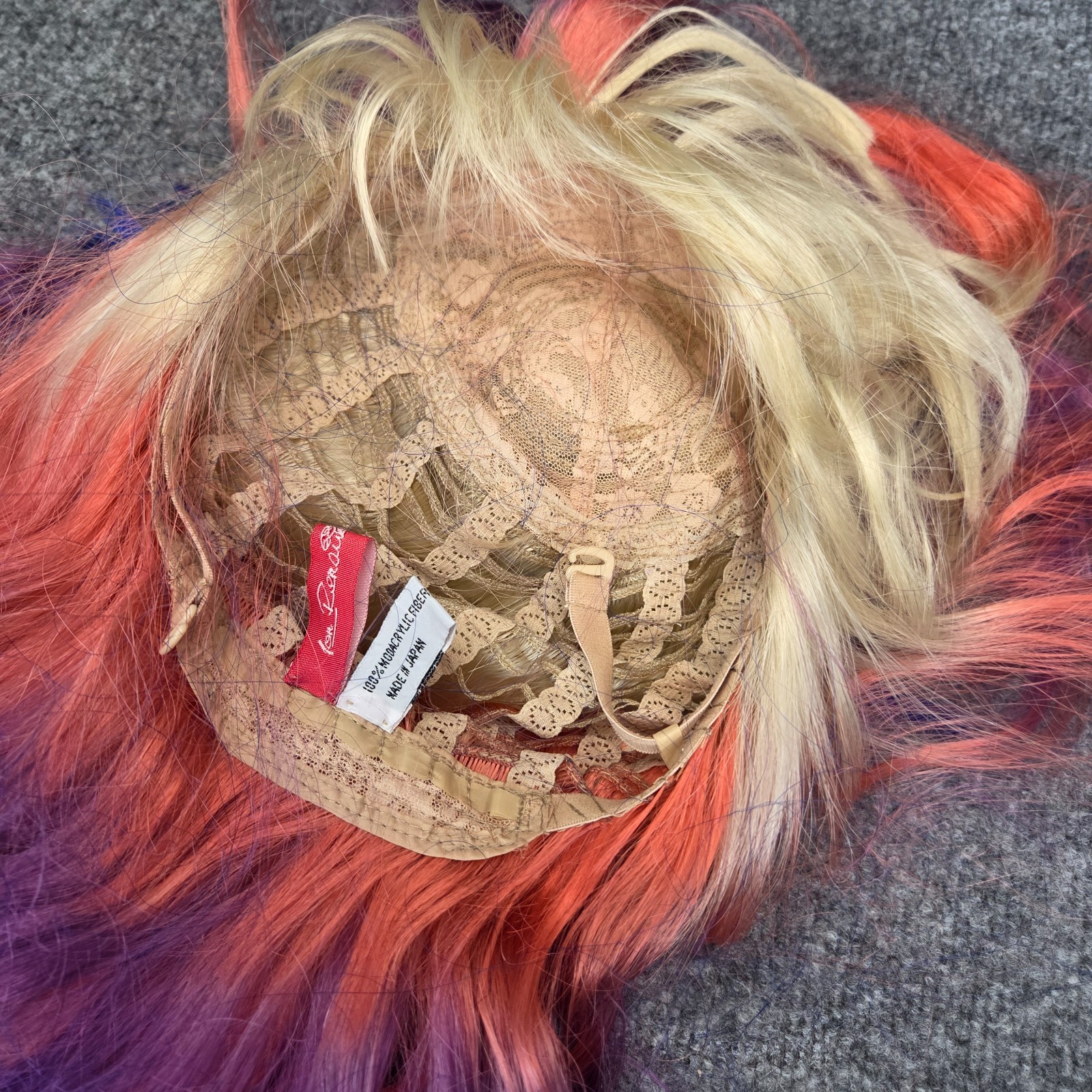 Jon Renau Full Lace Front Wig Long Colorful Bright Pride Blonde Bangs Dyed
