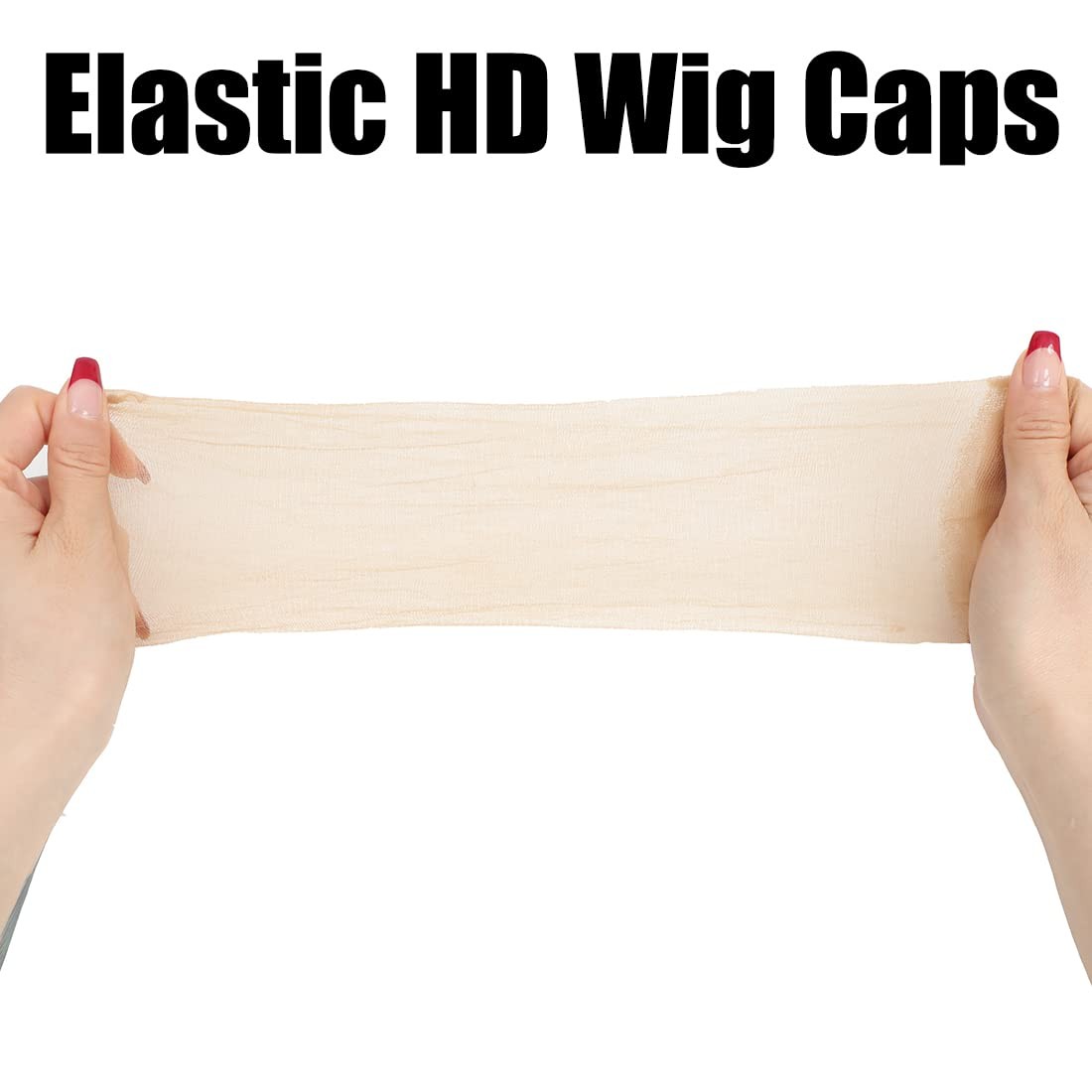 FDBJulyy 10 Pcs Transparent HD Wig Cap, Thin Nylon Cap for 10PCS, Caps