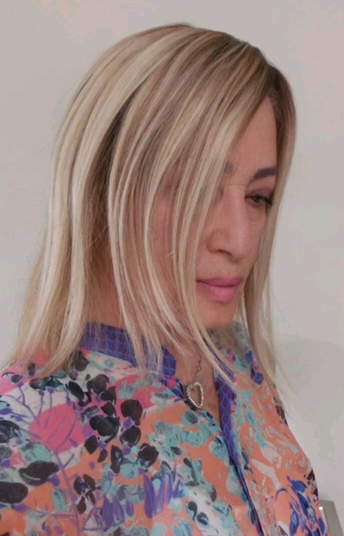 HUMAN HAIR MINI LIGHT BLONDE MONO LACE TOPPER LIGHT ROOTS 5″X5″ 13″ LONG