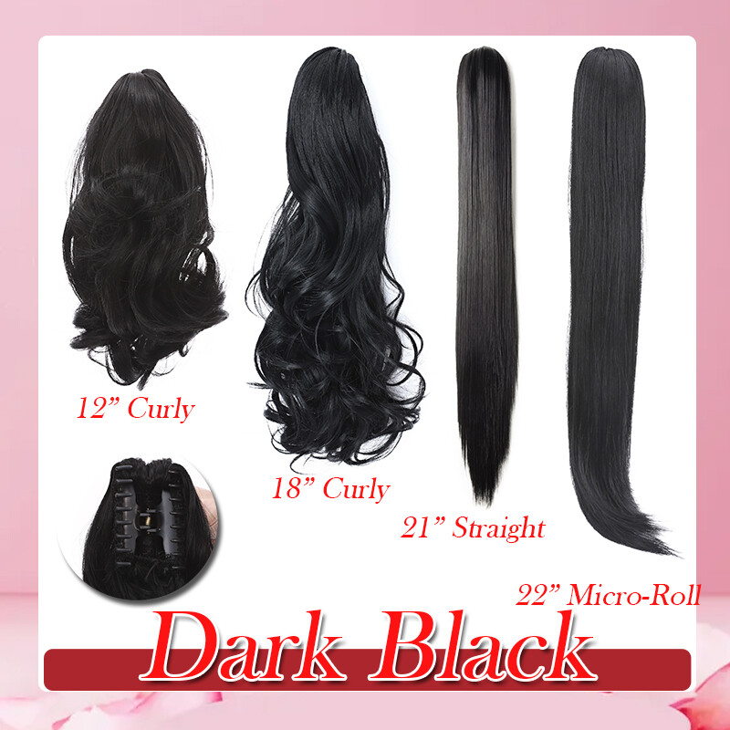 Mega Thick Any Style Jaw Claw Clip in Hair Extensions Ponytail As Human Hair US