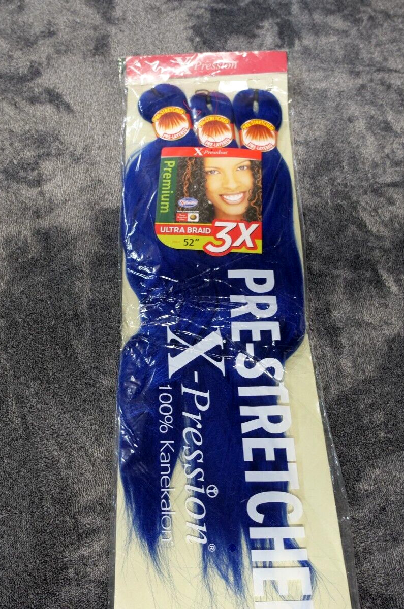 Outre X-Pression Premium Color BLUE Ultra Braid 3X – 52″ New