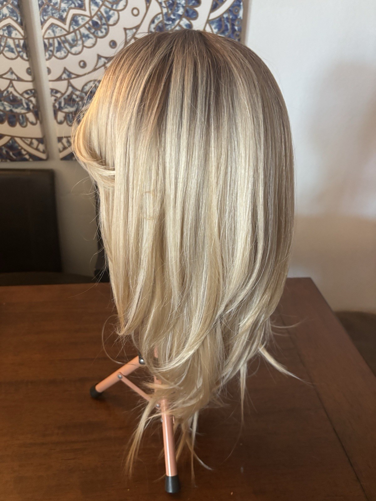 Hard Front Rebel Gypsy Heat Safe Synthetic Blonde Rooted Wig NWT
