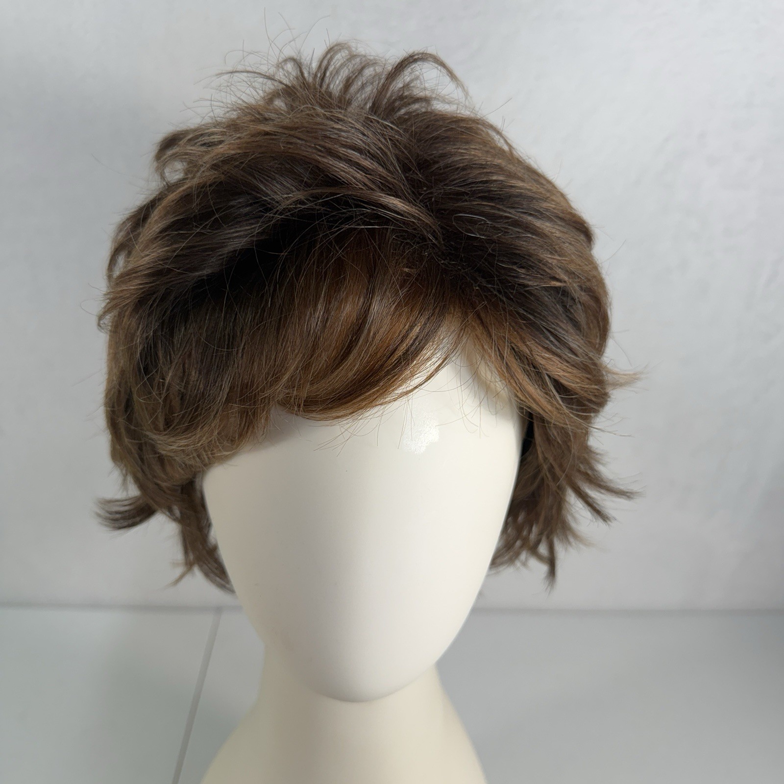 Shag Wig Bangs Be A Trend Setter Mid Length Chocolate Copper Open Weft Cap