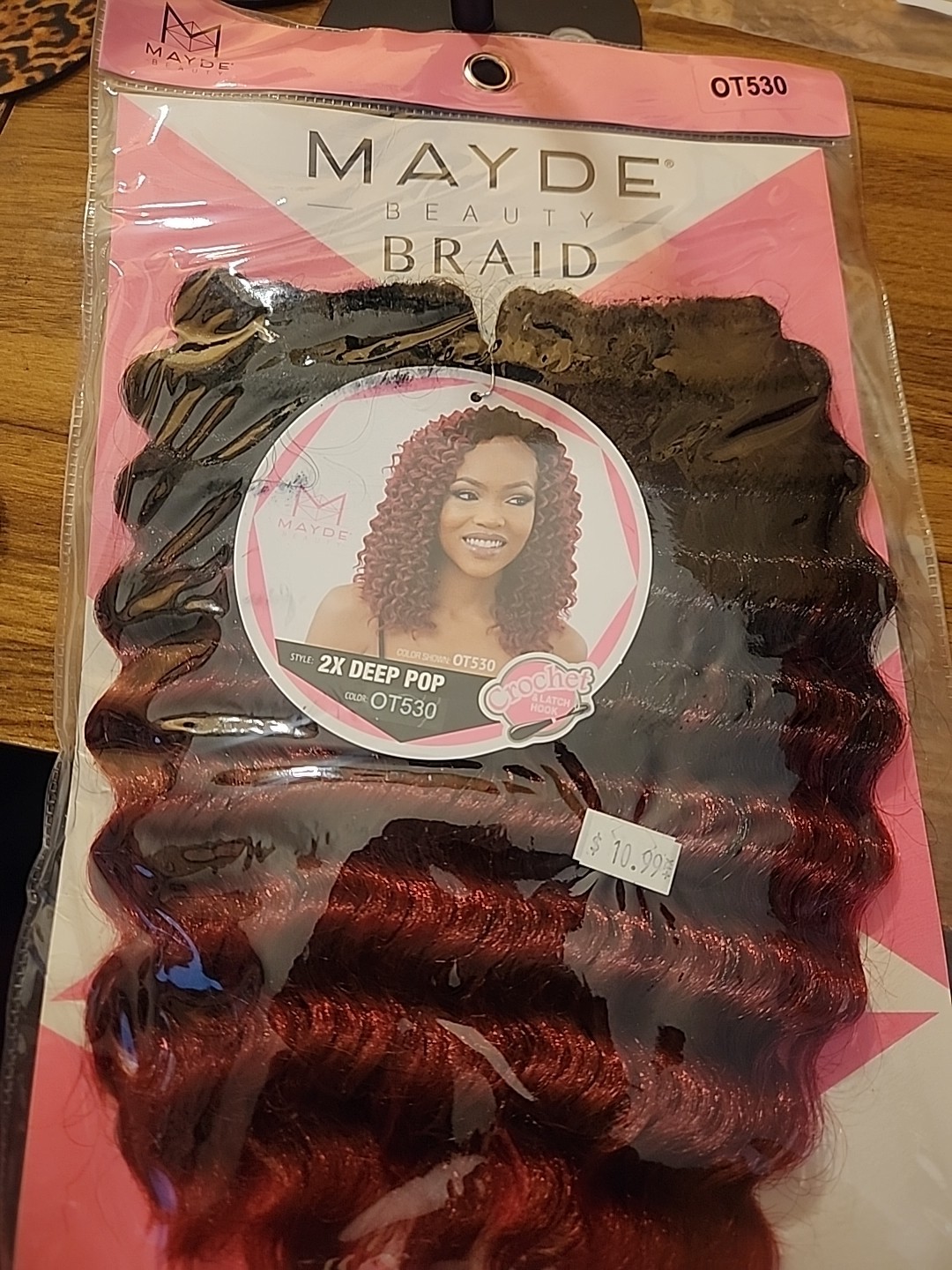 Mayde Beauty Crochet Hair 1 Pack Of Curly Deep Pop Color OT530 Synthetic Hair