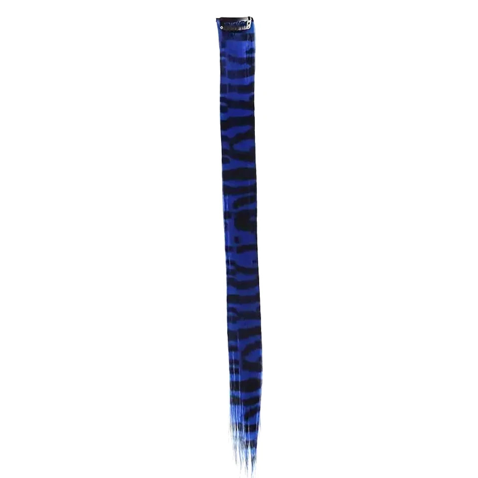 Colorful Feather Clip In Hair Extension One Piece Fake Hairpiece For Women Party