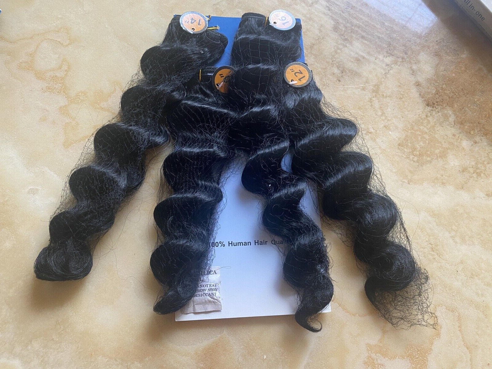 HAIRTREND QUALITY SYNTETHIC ALL IN ONE DEEP CURLYHAIR 10 12 14 16 LOT 4 COLOR 1B