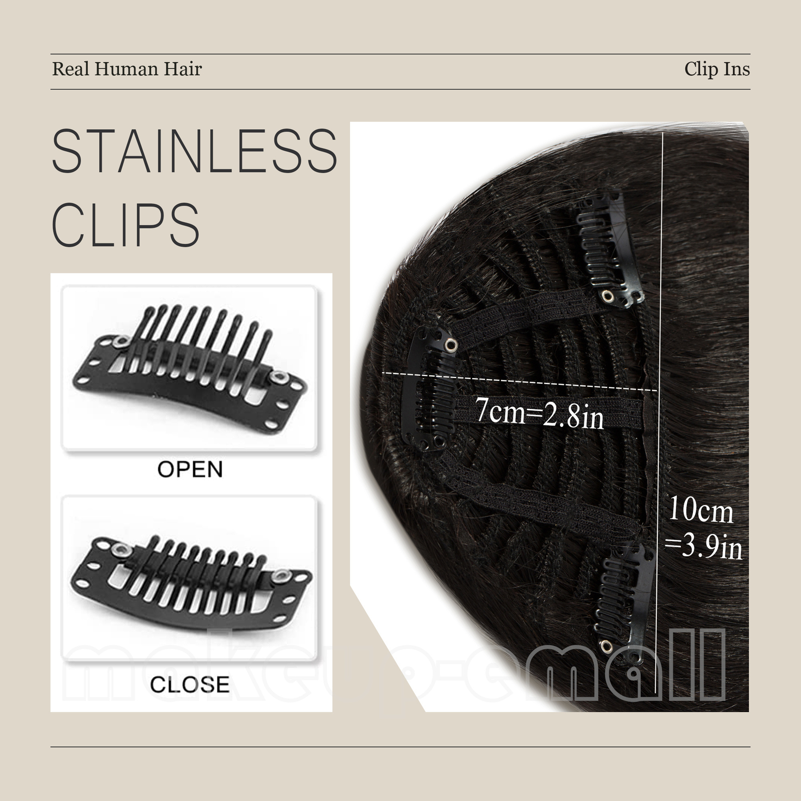 Clip in Remy Thick Bangs Neat Fringe Hairpiece 100% Real Human Hair Extensions