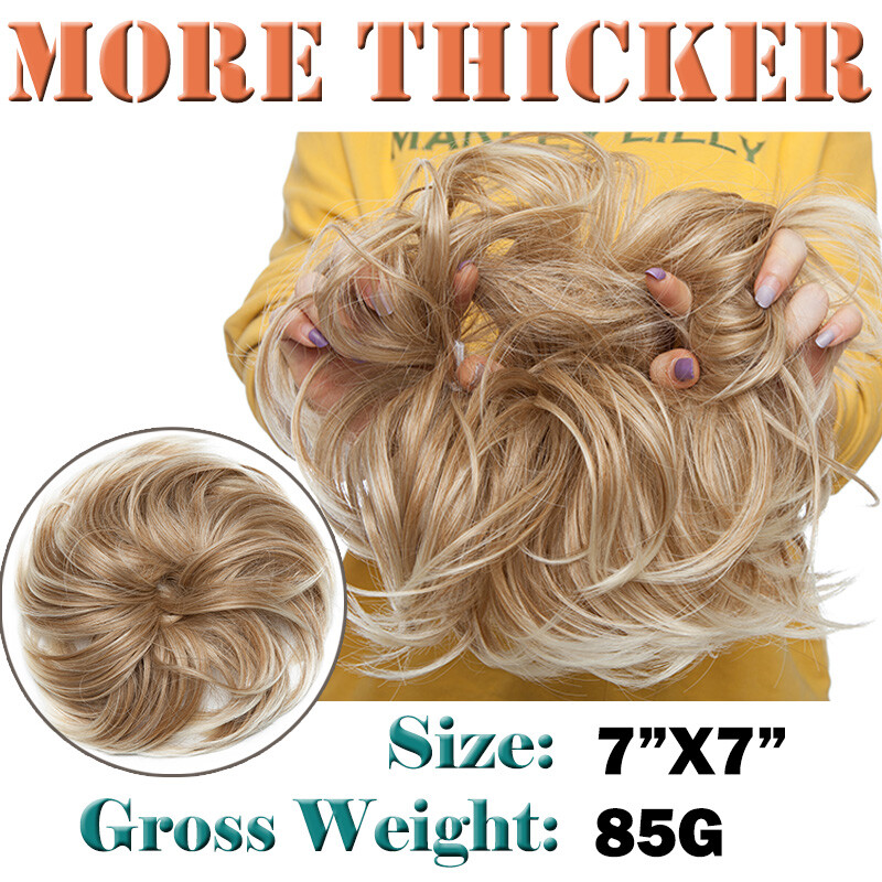 85G Thick Real as Human Messy Bun Hair Piece Scrunchie Updo Wrap Hair Extension
