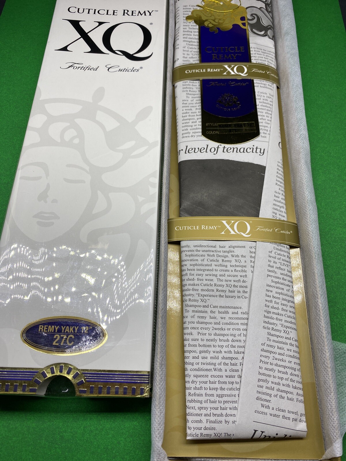 XQ CUTICLE REMY YAKY 100% HUMAN HAIR WEAVE_12″_#27C