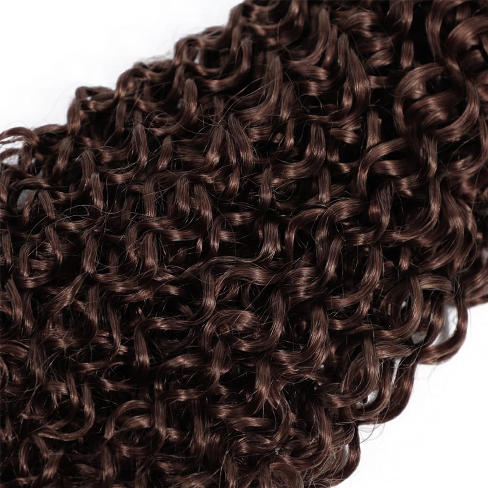 Auokmar 28 30 32 Inch Color 4 Human Hair Bundle Chocolate Brown Kinky Curly 3