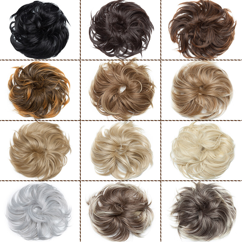 85G Thick Messy Bun Hair Piece Scrunchie Updo Wrap Hair Extensions Real as human