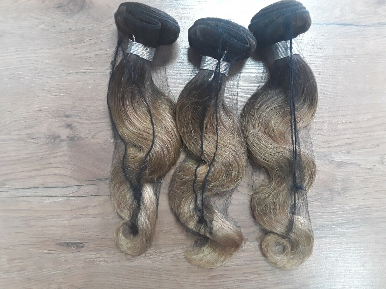 12+12+12INCH 3BUNDLES REAL PERUVIAN OMBRE BODY WAVE HAIR 2TONES T2/33# 300g 12A
