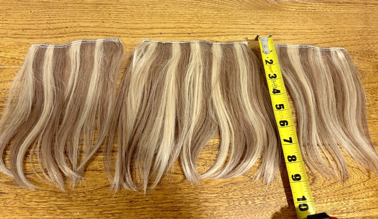 Hidden Crown 9” Clip In Extensions 3 Pieces Real Human Hair, Blonde Brown