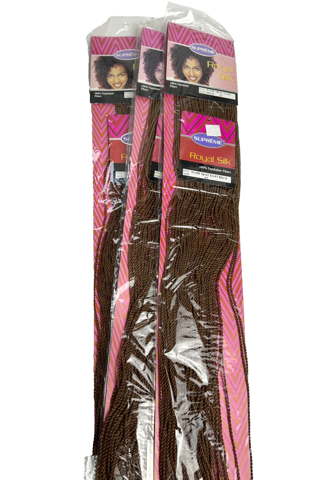 Supreme Royal Silk Micro Twist Silky Braid Color 27 Golden Brown (3 pack) KC