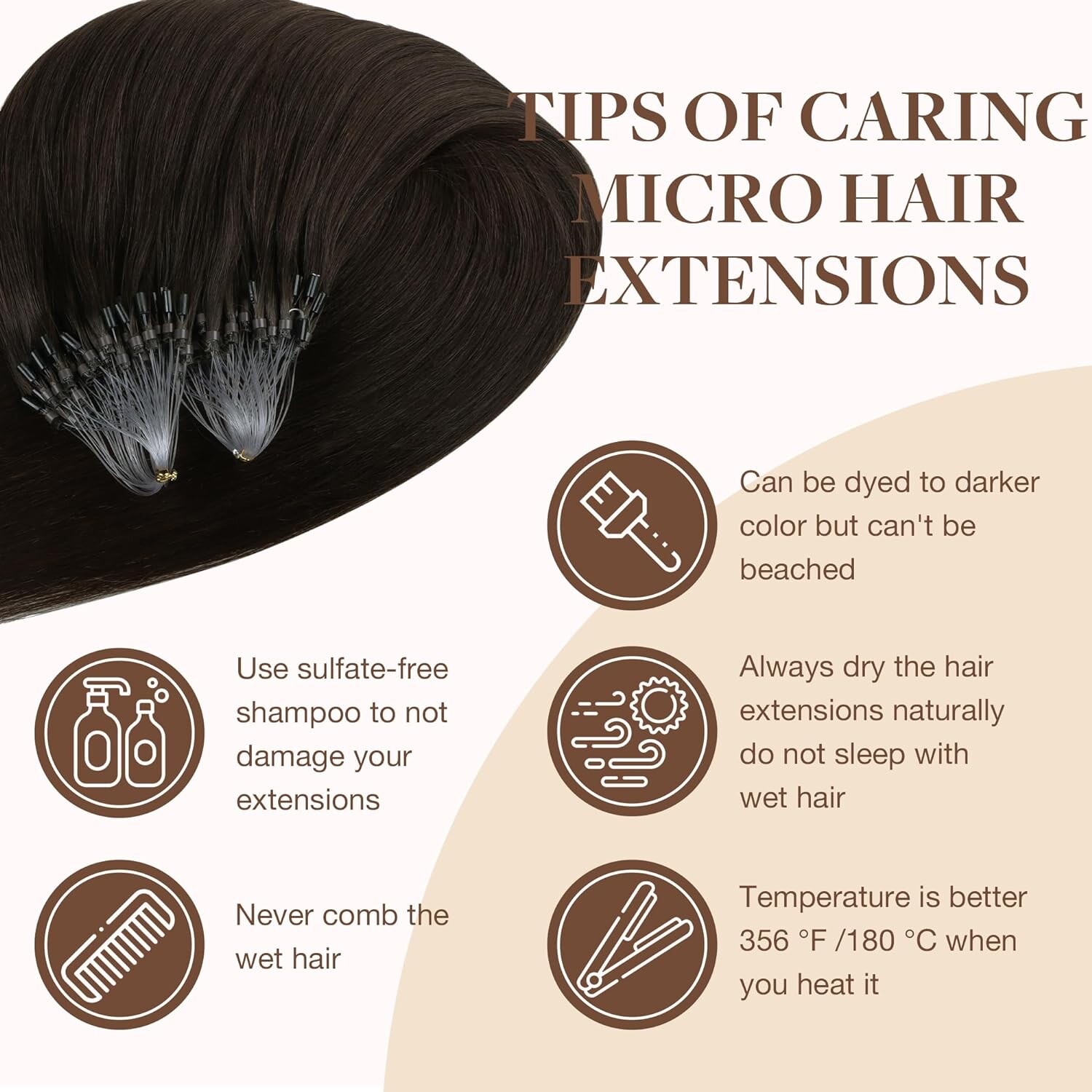 Micro Link Hair Extensions Real Human Hair, 16inch 50g 50S, Cold Fusion, GOO GOO