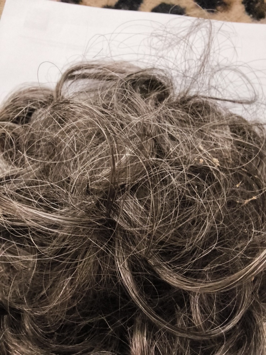 by PRETTYSHOP Messy Scrunchie Bun Voluminous Wavy Hairpiece Heat ASH BROWN G10A