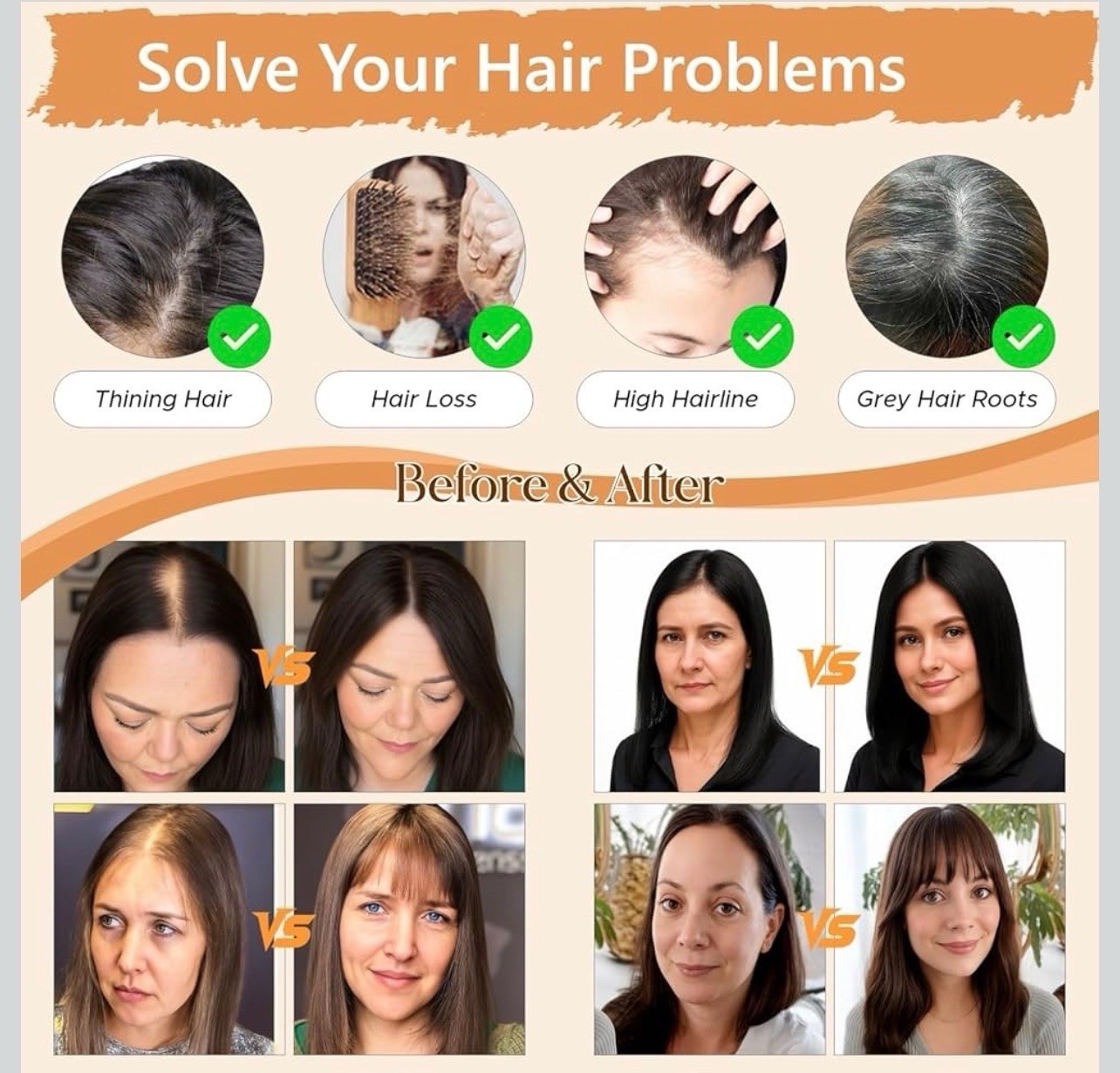 New Human Hair Topper Clip In Side Bags 11” Medium Brown & Dark Blonde #4P27