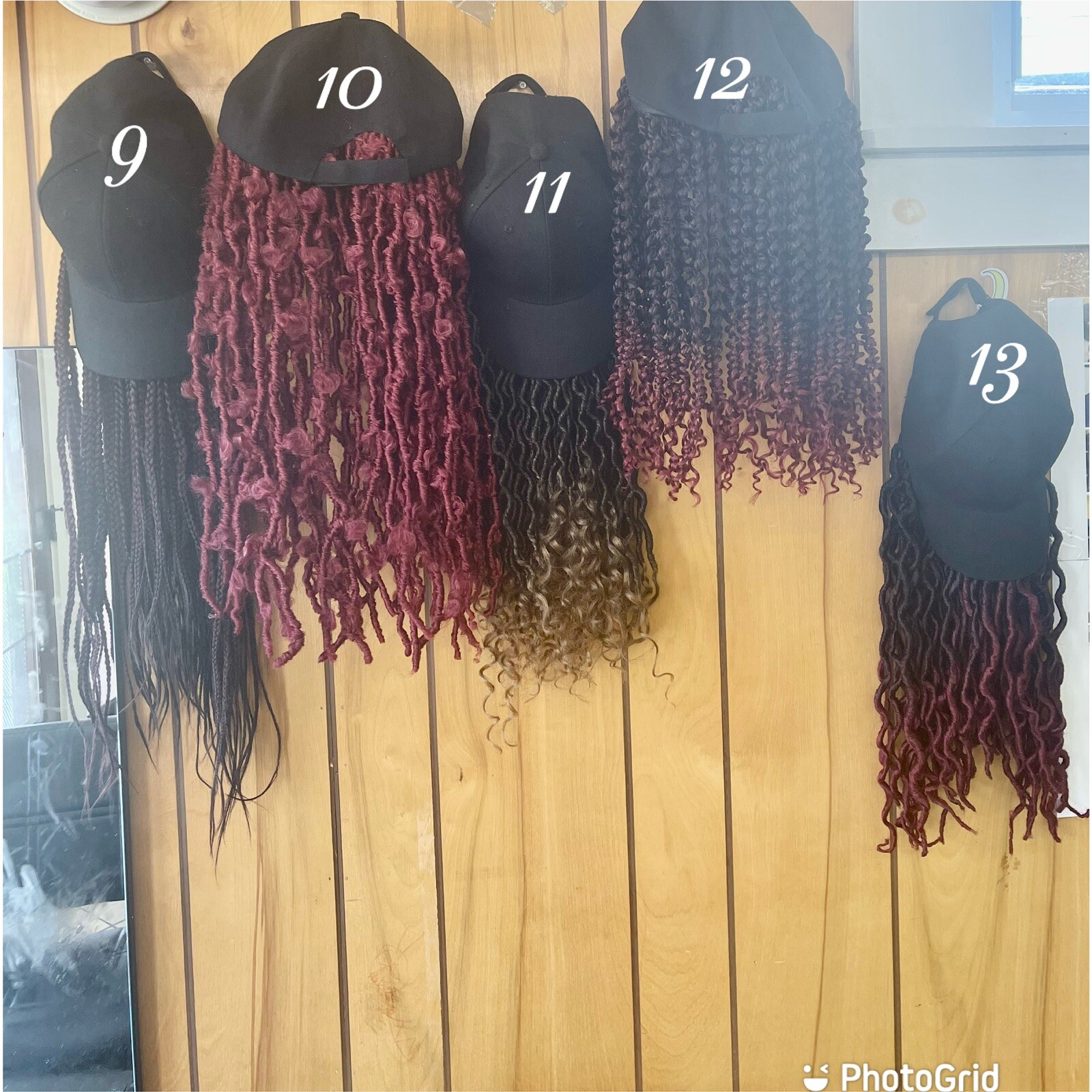 Baseball Cap Wigs With Straight Curly Braid Twist Locks Hairstyle Adjustable Hat