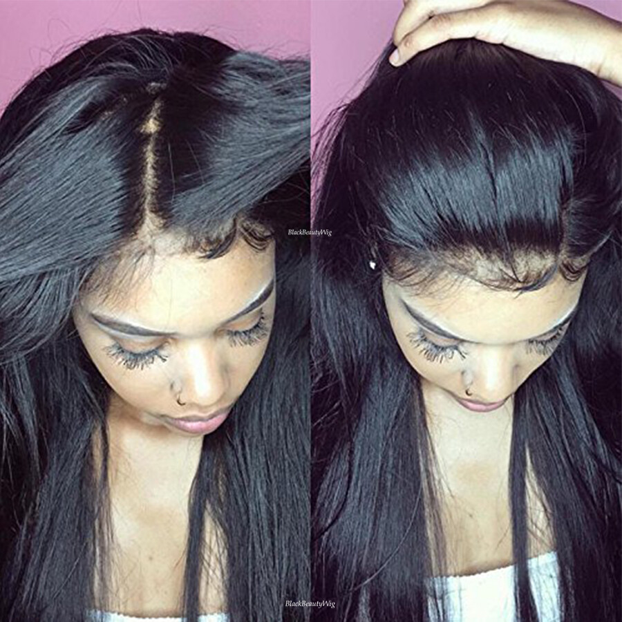 Malaysian Silk Top Full Lace Wig Human Hair Silky Straight 5×4.5 Silk Base Wig