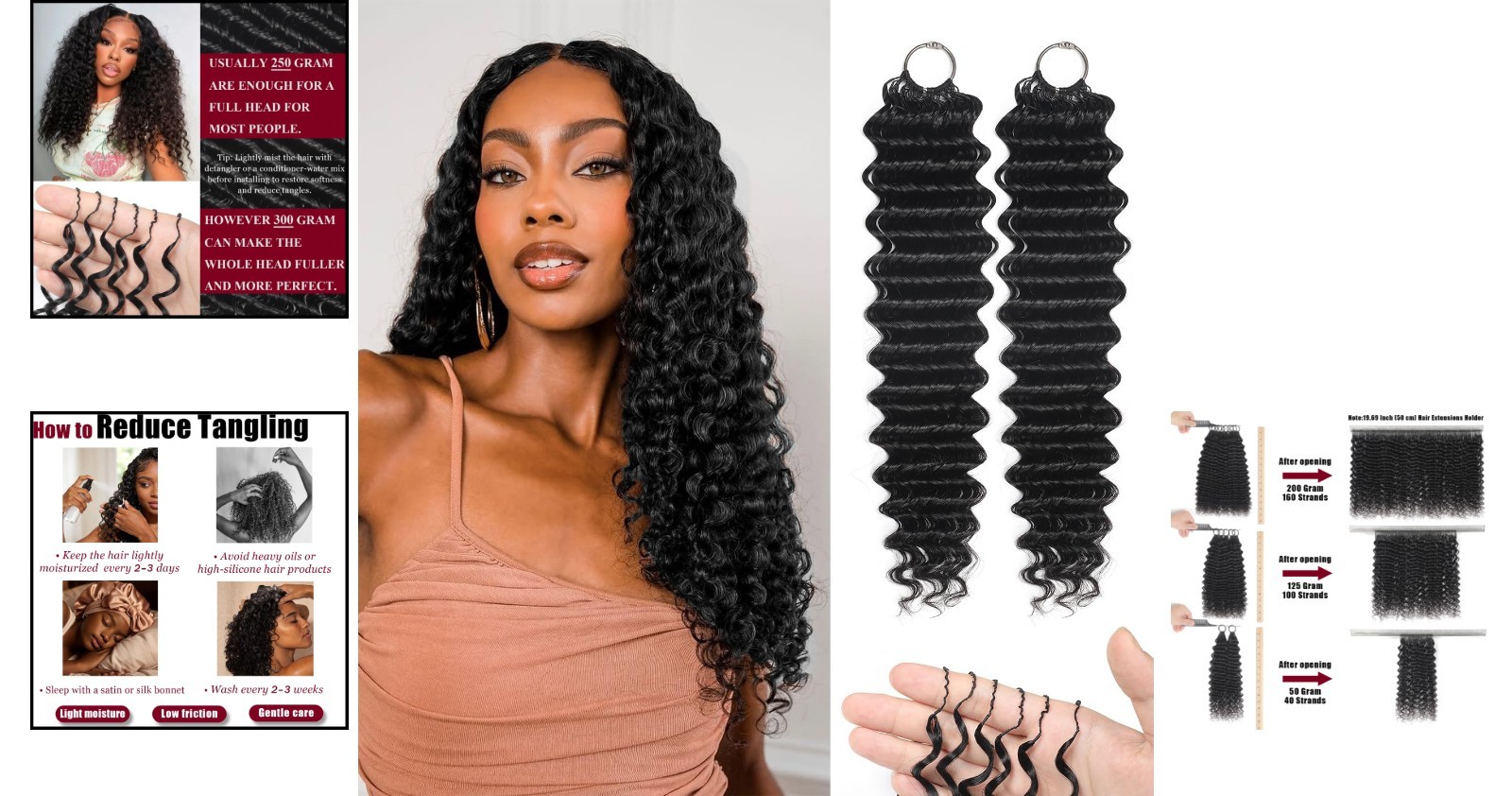 Soft 18-Inch Deep Wave Crochet Hair for Black Women – Miracle Knots Collection