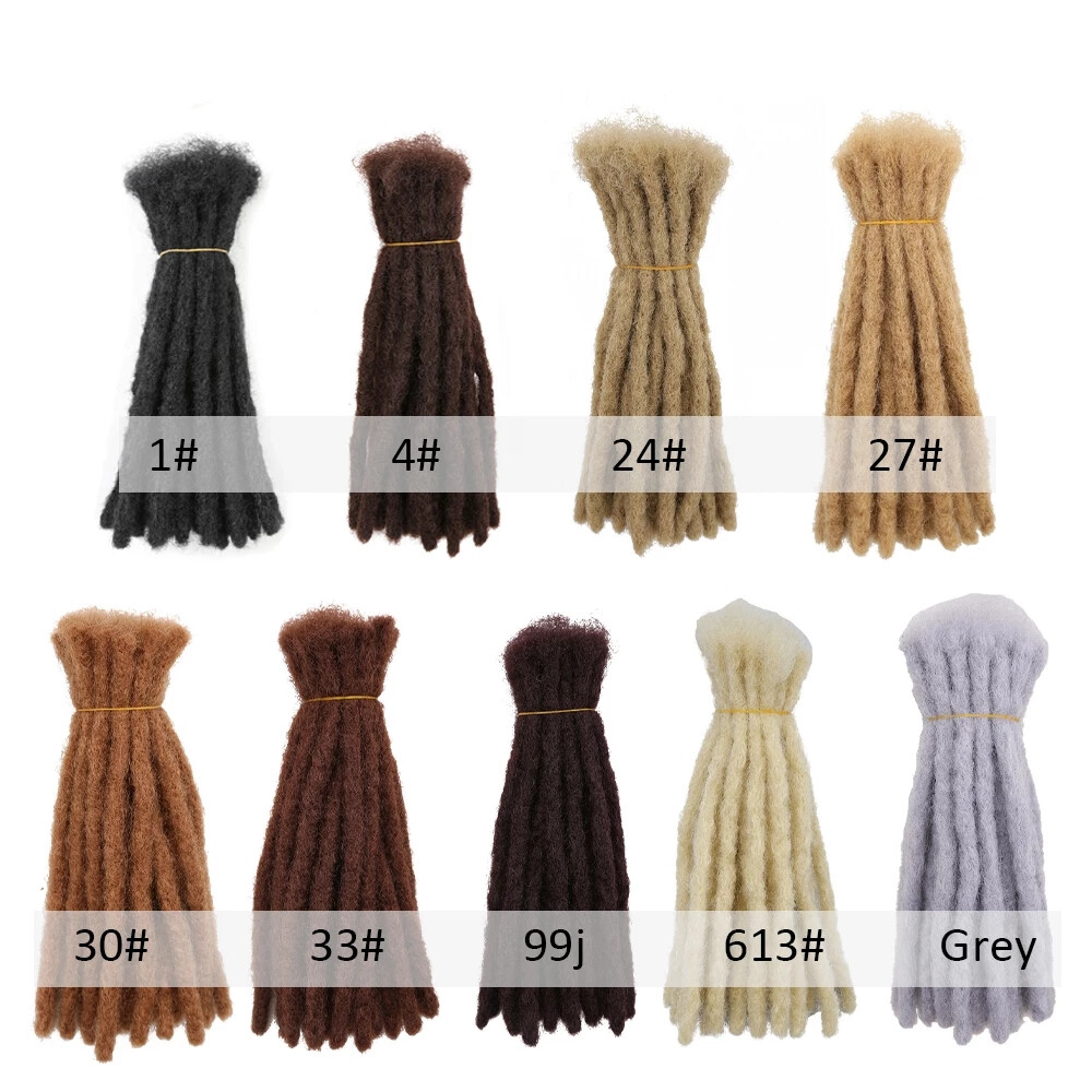 100% Real Human Hair Dreadlock Extensions for Man/Women Full Head Handmade