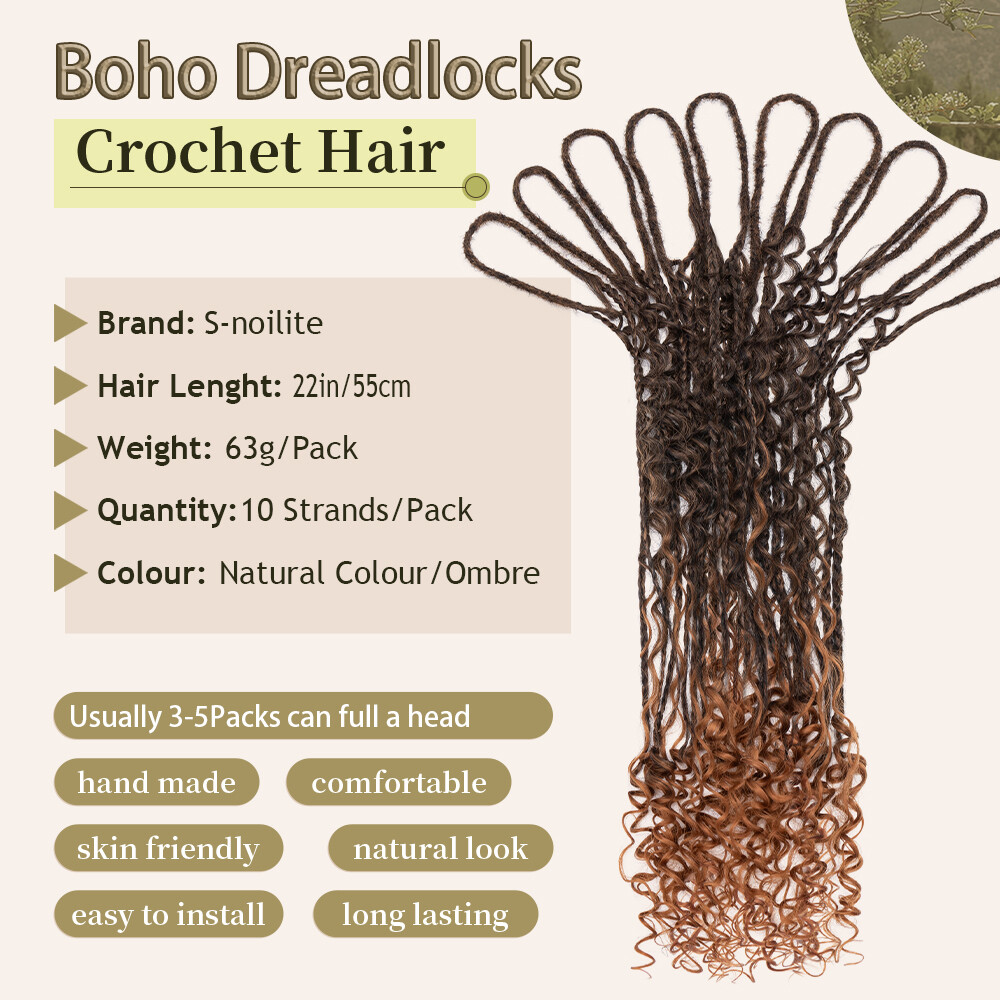 Reggae Single Ended Dreadlocks Extensions Synthetic Dreads Crochet Braid Hair US