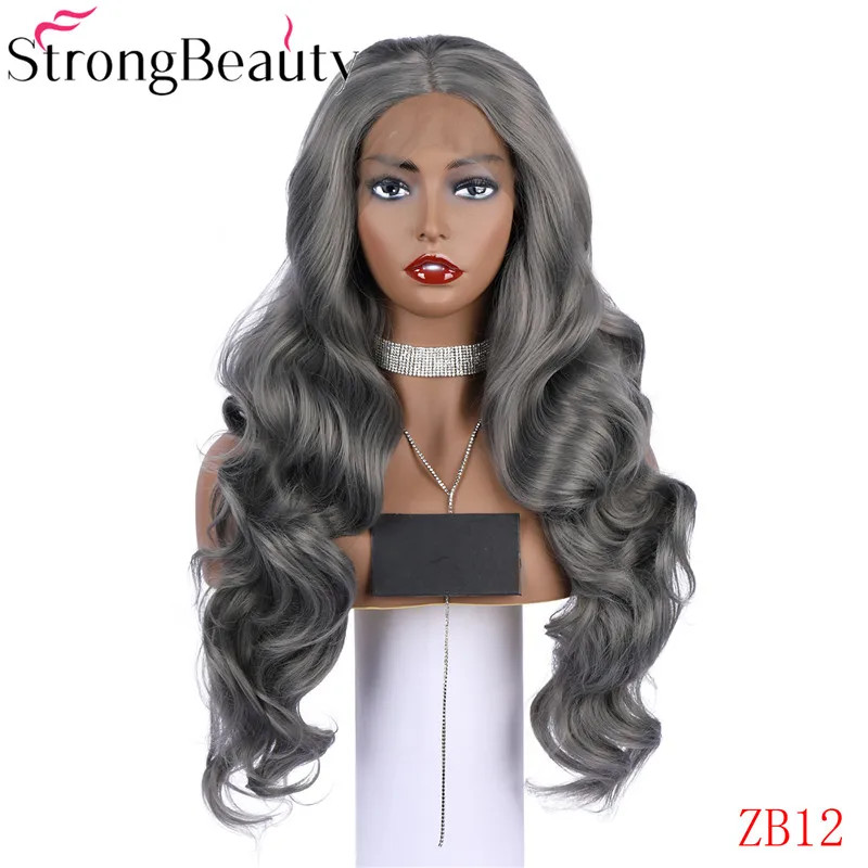 StrongBeauty Long Lace Front Wigs Synthetic Wavy Women Wig Heat Resistant Hair