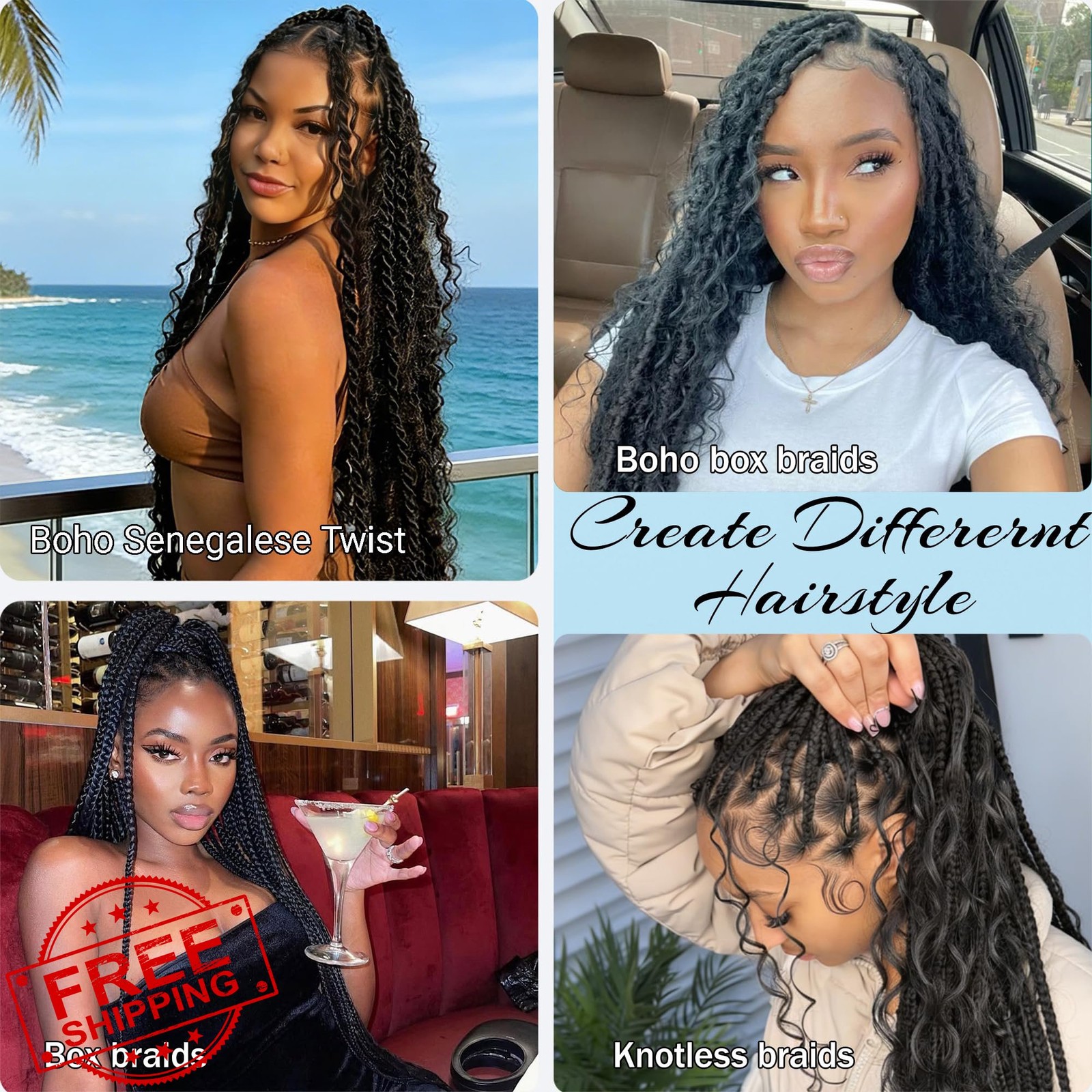 Gladream Curly Braiding Hair 18 Inch P4/30 2 Pack