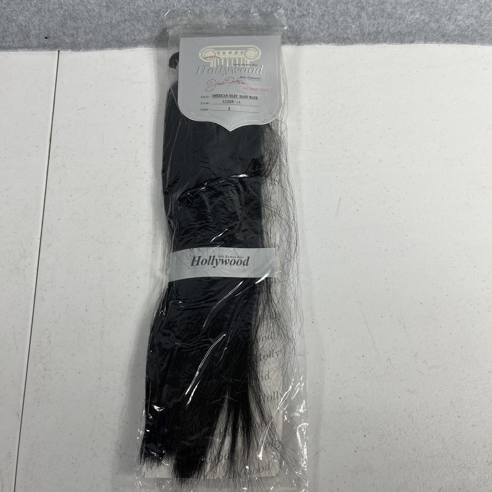Hollywood 100% Human Hair Extensions American Silky Hand Made Weft Color 1 Jet