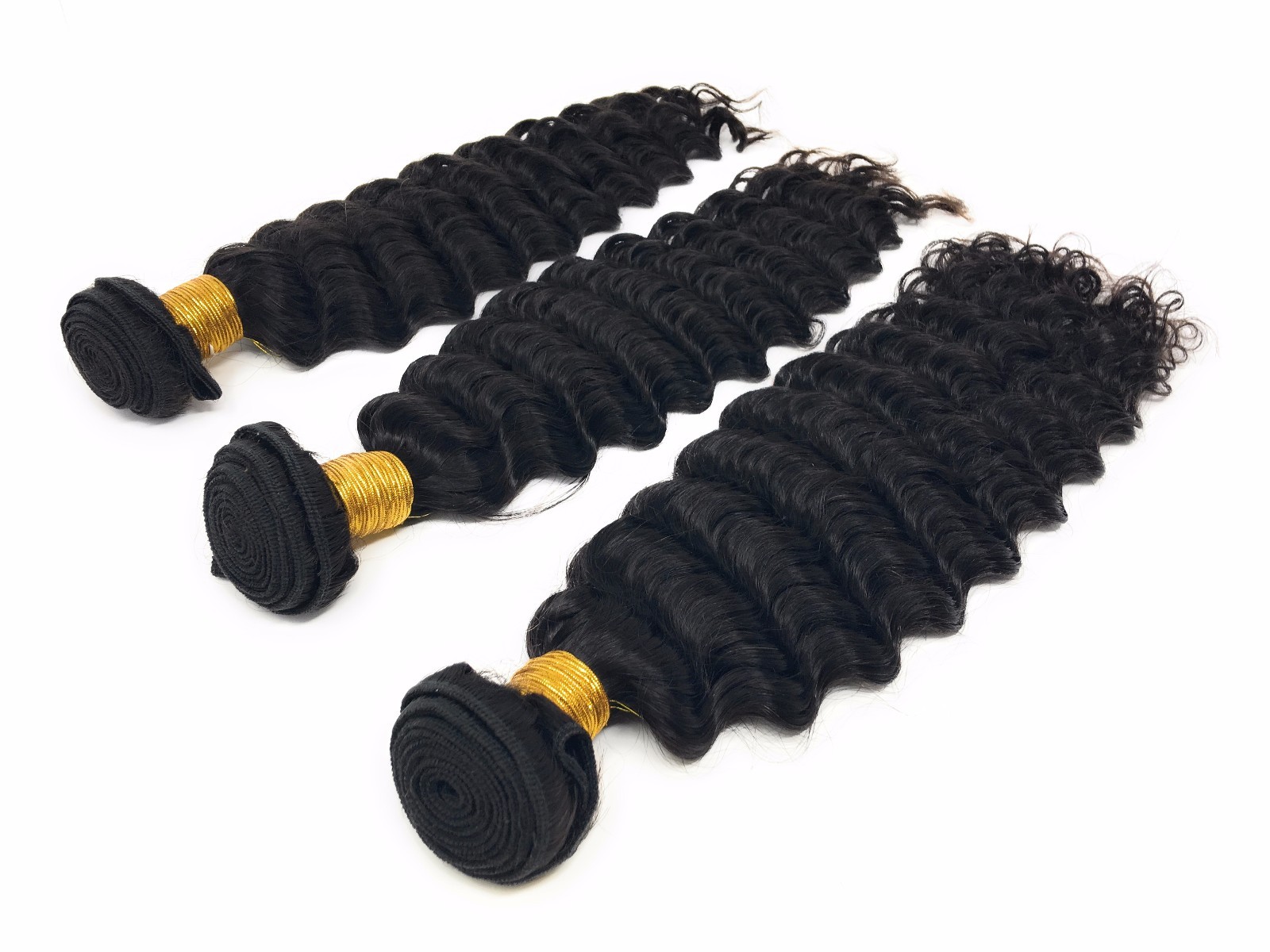 9A Remy Virgin Deep Wave Natural Color Sew In 100 Brazilian Human Hair Extension