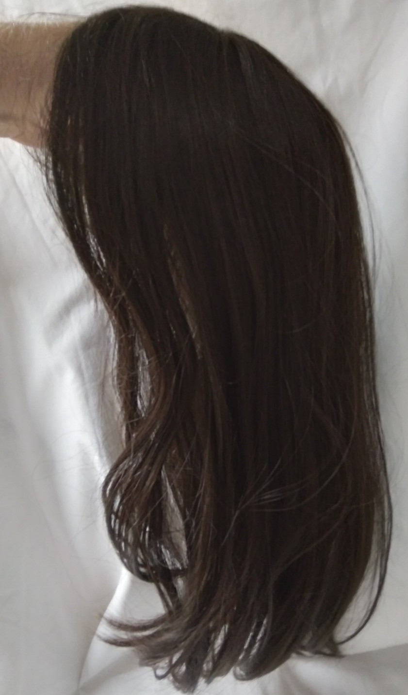 CIVRIE 18 inch Hair Topper Brown straight 360 woman wide center part quality