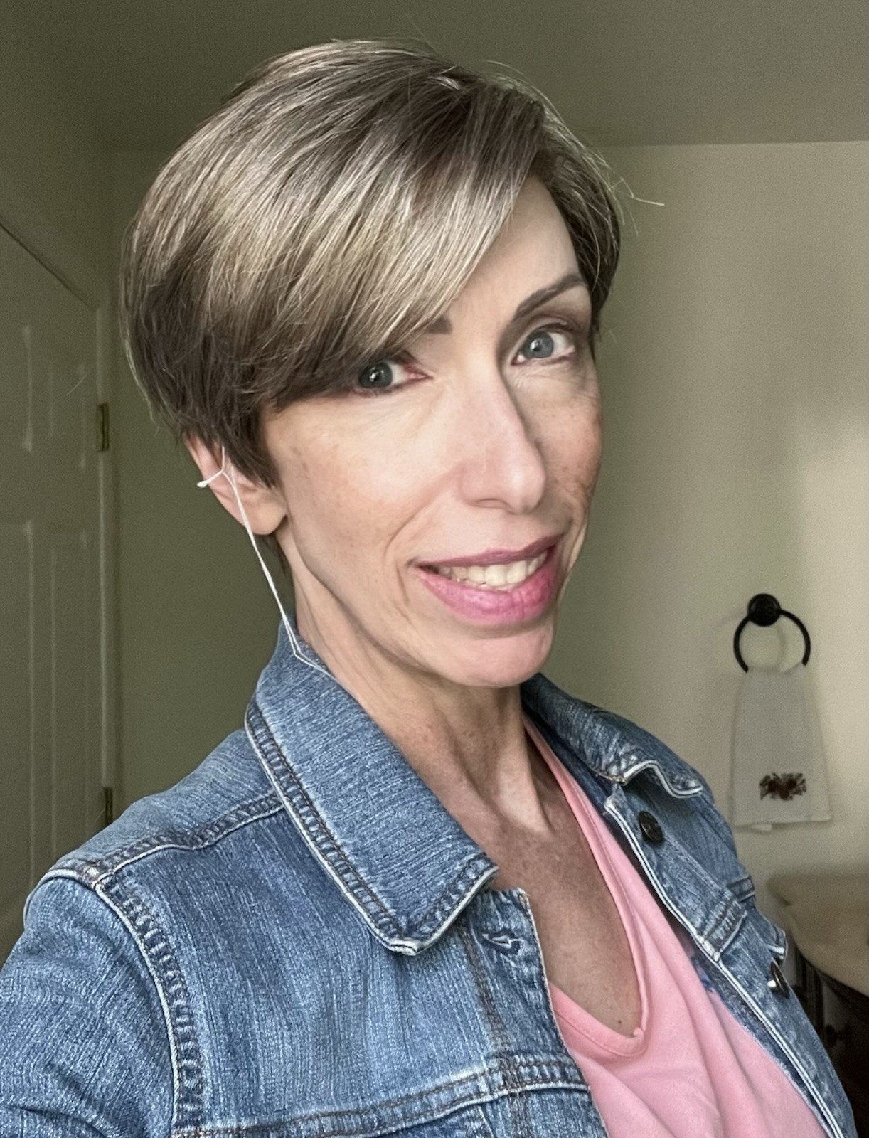 Envy Wigs Amy Wig Lace Front Mono Part Dark Grey Brown & Gray Mix Pixie