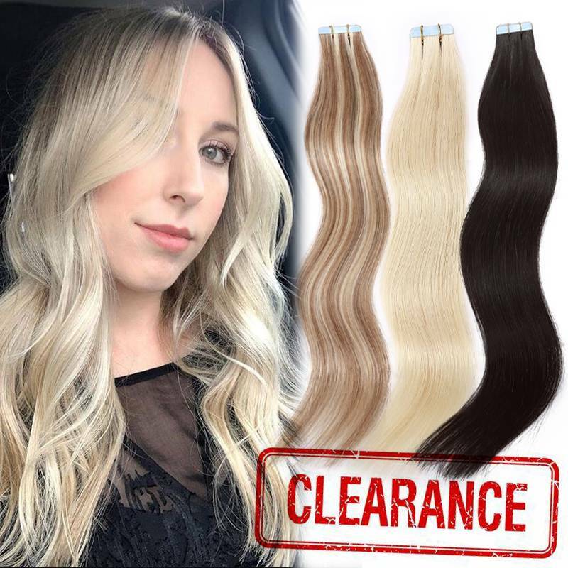 Deluxe 100% Remy Human Hair Tape in Extensions 80PCS Skin Weft THICK 200G US